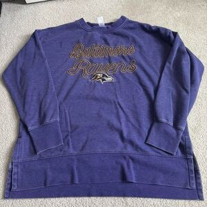 NFL Baltimore Ravens Football Women’s Embroidered Crewneck Sweatshirt